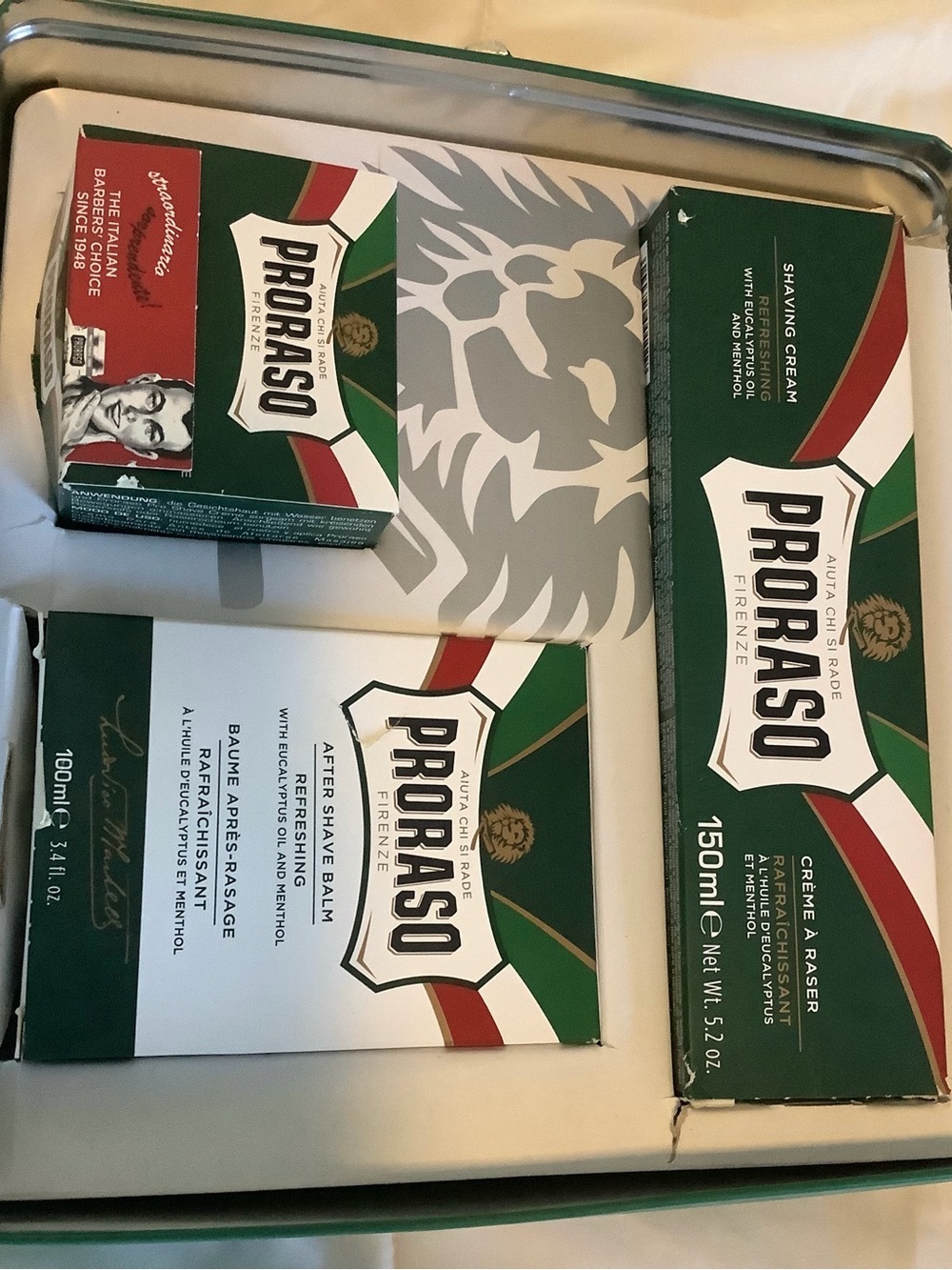 Green Eucalyptus Shaving Cream & Aftershave Balm Set
